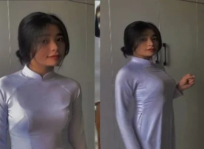 Nữ sinh áo dài mông tròn phê sung sướng